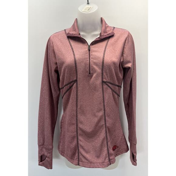 Arkansas Razorbacks grey 1/4 zip. size women's Small , J. America - Picture 1 of 9
